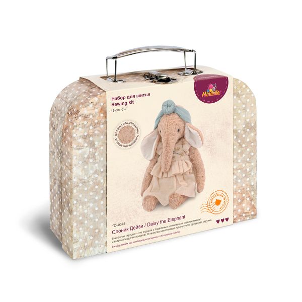 Набор для шитья игрушки Слоник Дейзи 16 см, Miadolla TD-0378