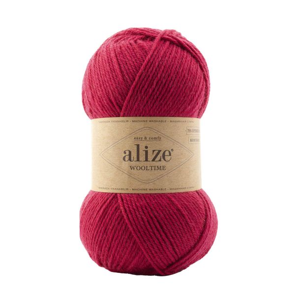 Пряжа Alize (Ализе) Wooltime / уп.5 мот. по 100 г, 200 м, 740 малина