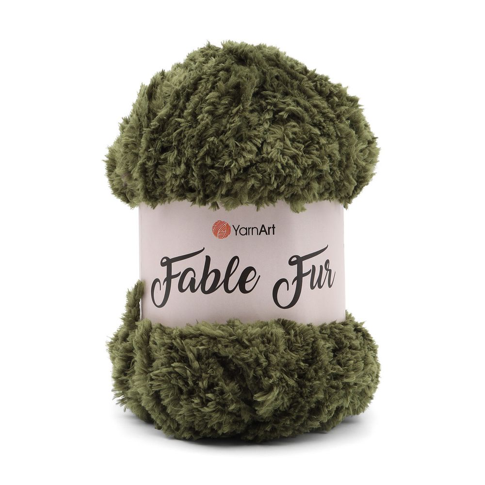 Пряжа YarnArt (ЯрнАрт) Fable Fur / уп.5 мот. по 100 г, 100м, 982 хаки /TOS/