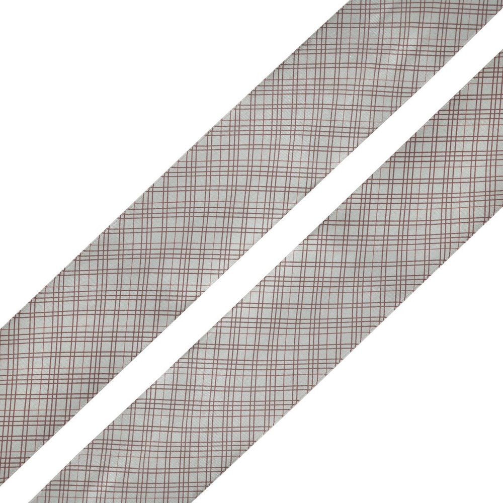 Лента атласная с рисунком Пересечение 45.0 мм / 3 метра, розовый, Globus