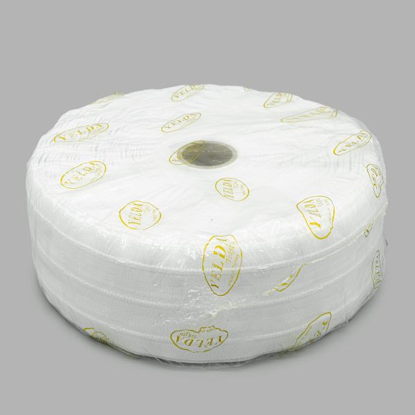 Лента (тесьма) шторная: сборка вафельная (1:4) 60 мм / 50 метров, (2 ряда петель, 3 шнура), белый, C2003