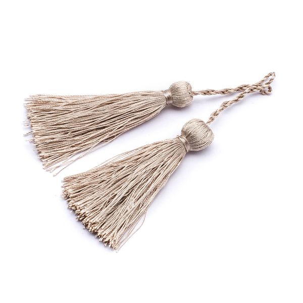 Кисти шторные 70.0 мм, вискоза, цв.195 бежевый, 5 шт