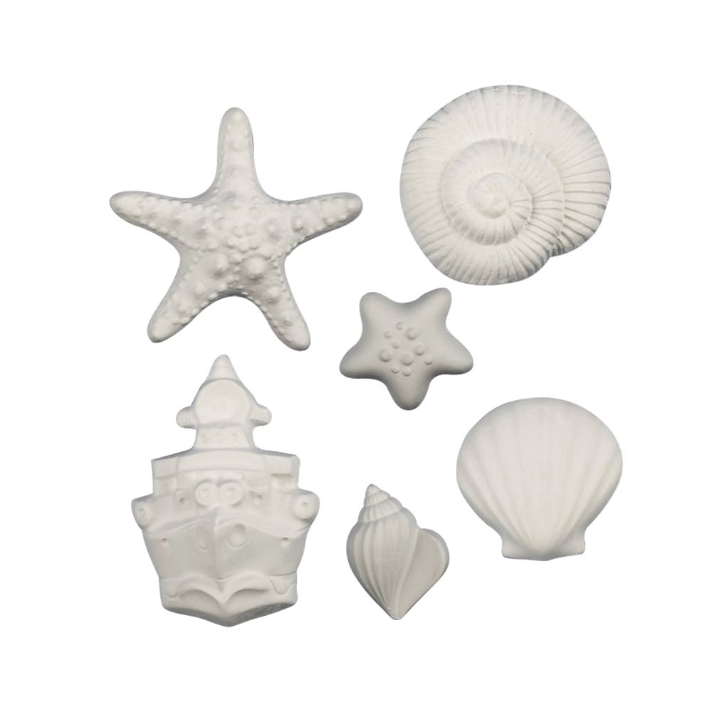 Заготовка гипсовая (набор) Морской, 5х8 ±2 см, 6 шт, Love2art ВА-06