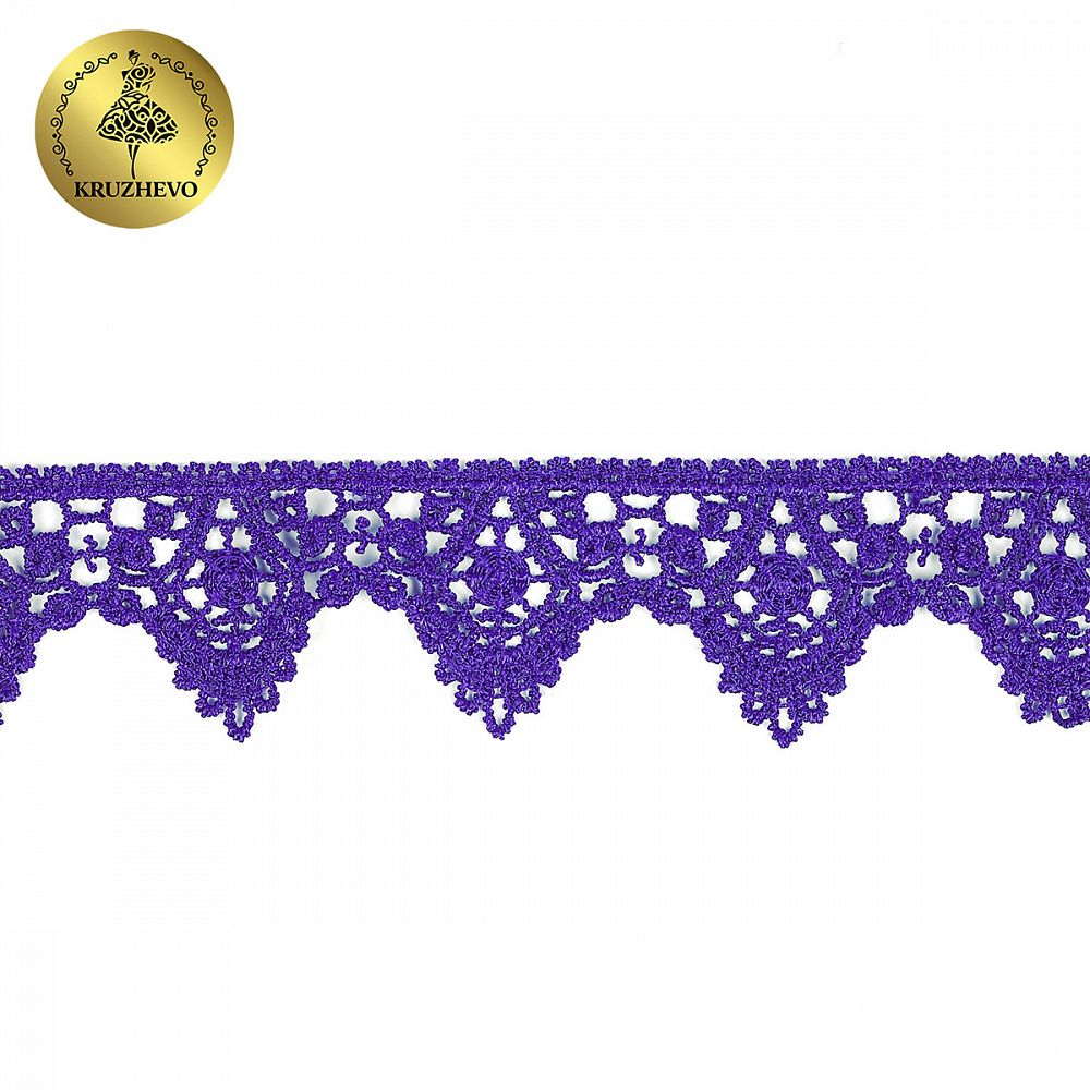 Кружево гипюр (плетёное) 26 мм, 0798 цв.F170 фиолетовый уп.27м, Kruzhevo