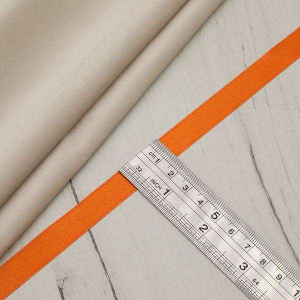 Лента атласная 1-сторонняя 12.0 мм / 22.86±1 метров, 044 оранжевый, Globus