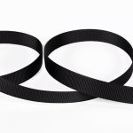 Лента репсовая (в рубчик) 12.0 мм / 45.5 метра, 123 черный, Gamma GR-12