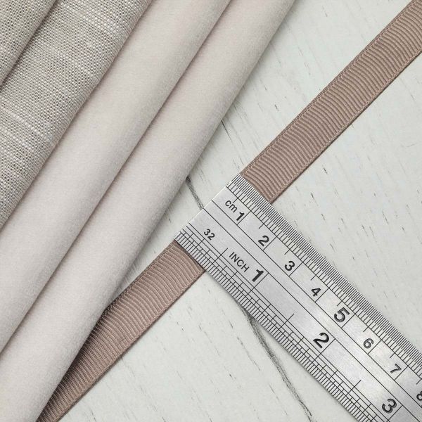 Лента репсовая (в рубчик) 12.0 мм, 075 серо-коричневый, уп.18,28 м