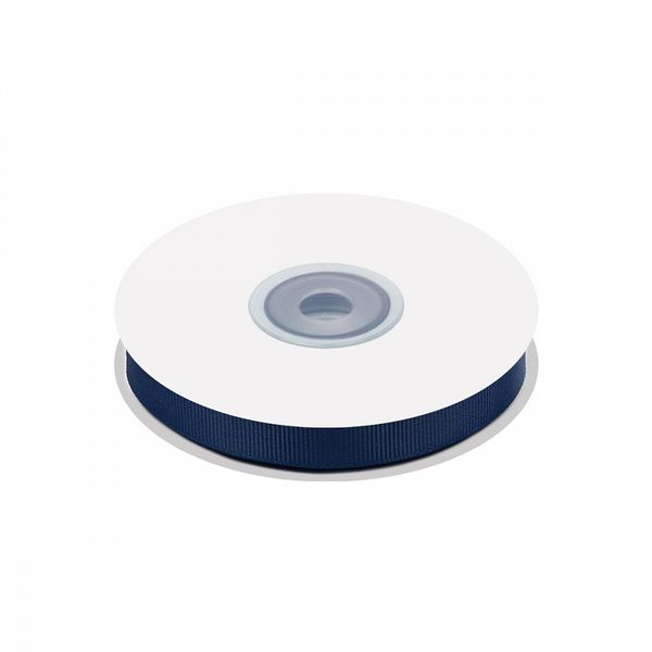 Лента репсовая (в рубчик) 10.0 мм / 22.8±1 метра, 374 т.синий, Magic4Hobby