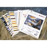 Набор для вышивания нитками Luca-S, Зимний вечер в горах 51х35см