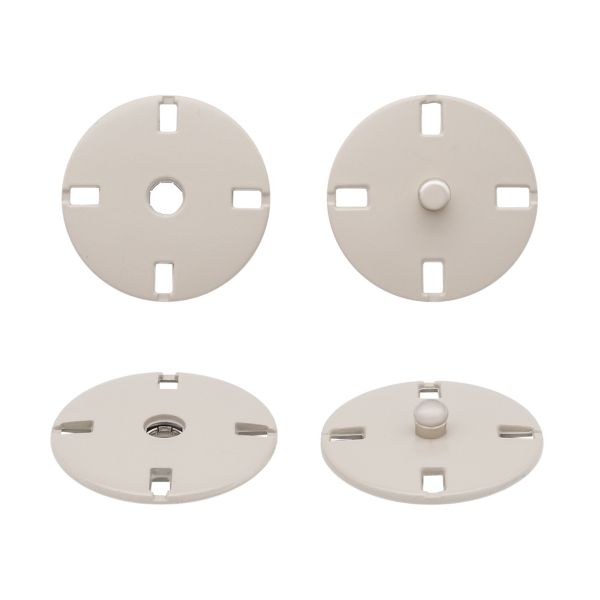 Кнопка пришивная металл ⌀21.0 мм, 10 шт, бежевый, KN13