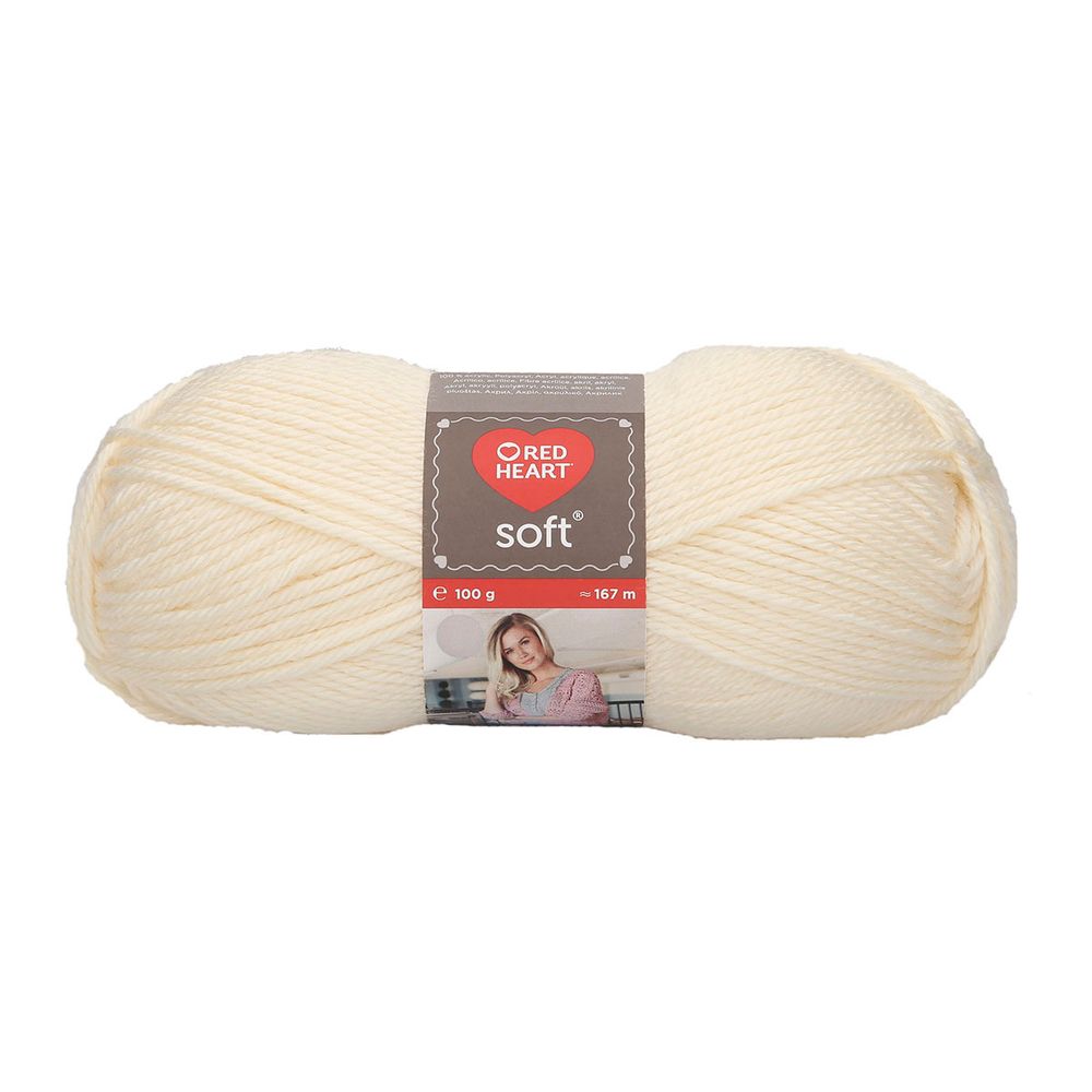 Пряжа Red Heart (Рэд Харт) Soft / уп.10 мот. по 100 г, 167м, 0002 бежевый