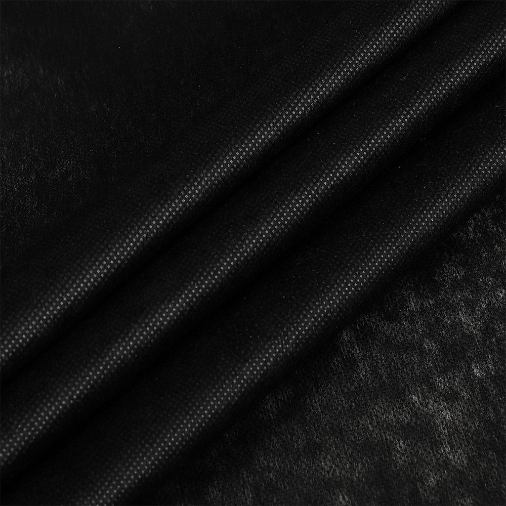 Флизелин клеевой точечный 40 г/м², цв.черный, шир.90см, 100м