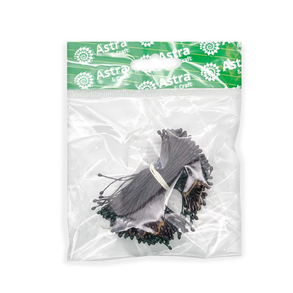 Тычинки для искусственных цветов 0,1х6см (черный)