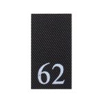 Этикетка-размерник 10х20мм, 100 шт/упак, черный фон/белый шрифт (MN) (62)