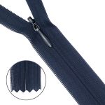 Молния потайная (скрытая) Т3 (3 мм) 1 зам., н/раз., 50 см, чернильн. нейлон, 31328 / 50, 10 шт