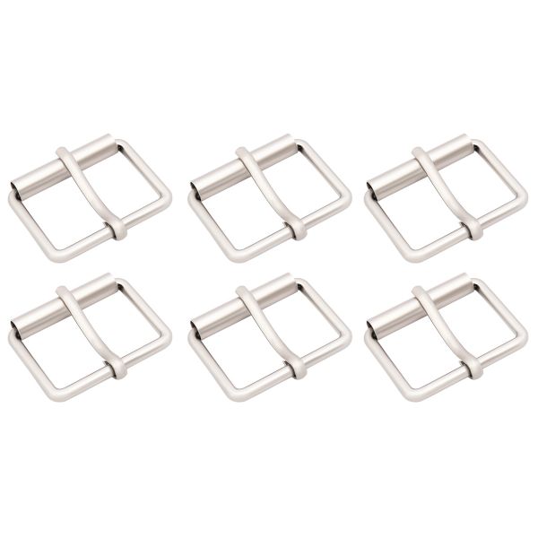 Пряжка прямоугольная 30 мм, металл (Nickel Серебро (никель) матовое), МТ_1864, 6 шт