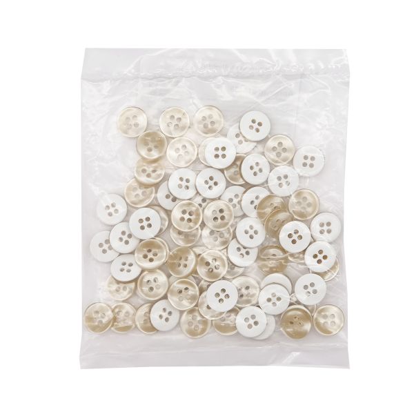 Пуговицы 4 прокола 18L (11мм), (col.07 бежевый) CB, 72 шт