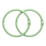 Кольца для альбомов разъемные металл 40 мм, 10 шт, светло-зеленый, 5AS-106