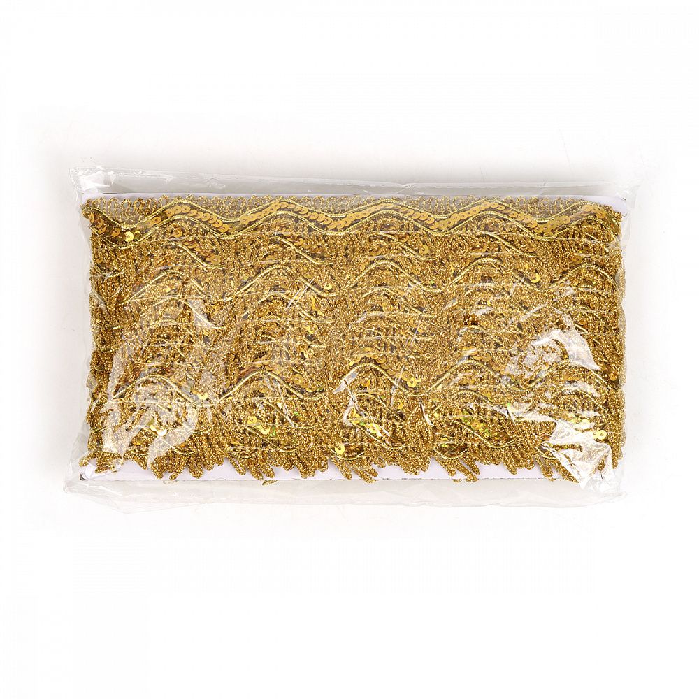 Тесьма отделочная 40 мм, 13-2265 цв.золото уп.13.71м