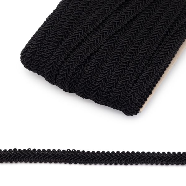 Тесьма отделочная Шанель 13 мм, 25 м, SR034 черный