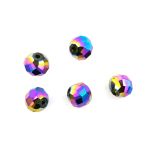 Бусины стекло ⌀12 мм, 5 шт, Астра Premium, 5-радужный