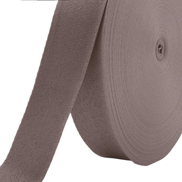 Тесьма (лента) киперная 40 мм / 50 метров, 13 г/м, 100% полиэфир, 09 кофе