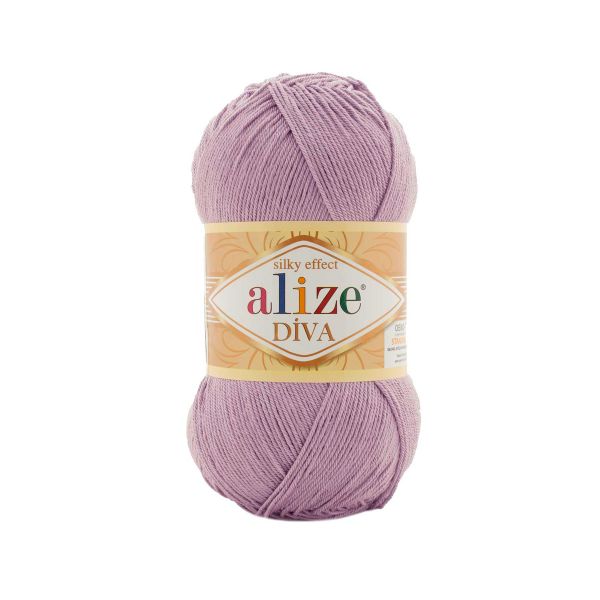 Пряжа Alize (Ализе) Diva / уп.5 мот. по 100 г, 350м, 505 пепельно-сиреневый A