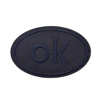 Термоаппликация овал OK 92х60мм (Blue2 (синий2)), 2 шт, LA560