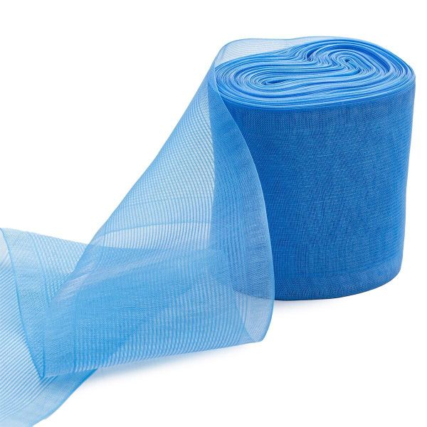 Лента для бантов (капрон) _8 см, 25 м (голубой) С3501
