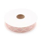 Лента (тесьма) жаккардовая 20.0 мм / 10±0.5 метров, бордюр Растительный орнамент 20273 V6 пудровый