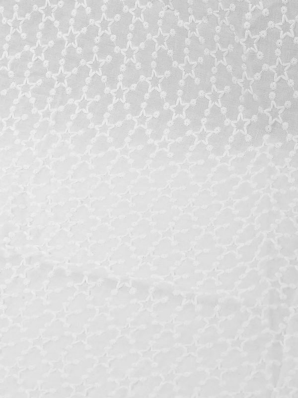 Ткань шитьё (прошва) 100 г/м², 150 см / 2 метра, TBY.Emb.8228.1.2, цв.01 белый