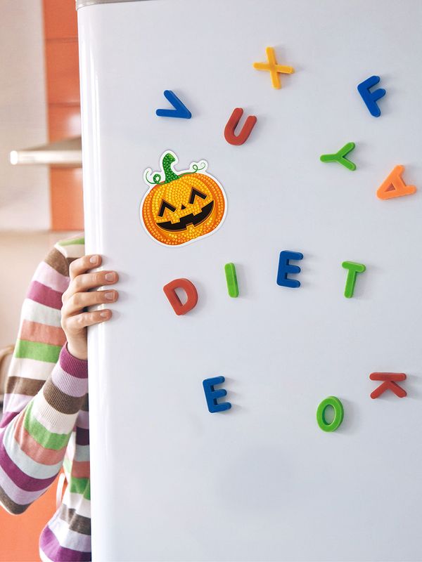 Кристальная (алмазная) мозаика Фрея ALVM-123, магнит, Тыквоголовый, 9х9.5 см