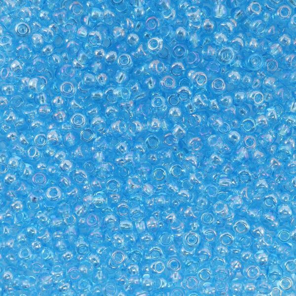 Бисер Preciosa прозрачный с радужным покрытием, круг.отв, 100 г (5х20 г), (61010)-331-19001-10/0-61010