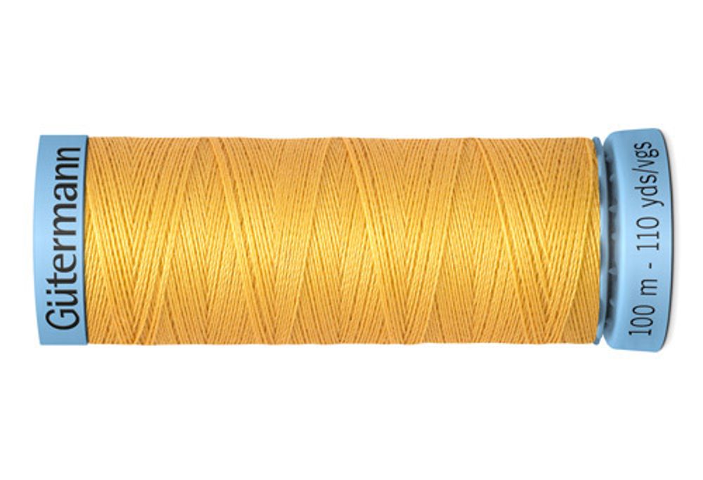 Нитки шелковые Gutermann Silk S303, 100м, 416 св.золото, 5 катушек /TOS/