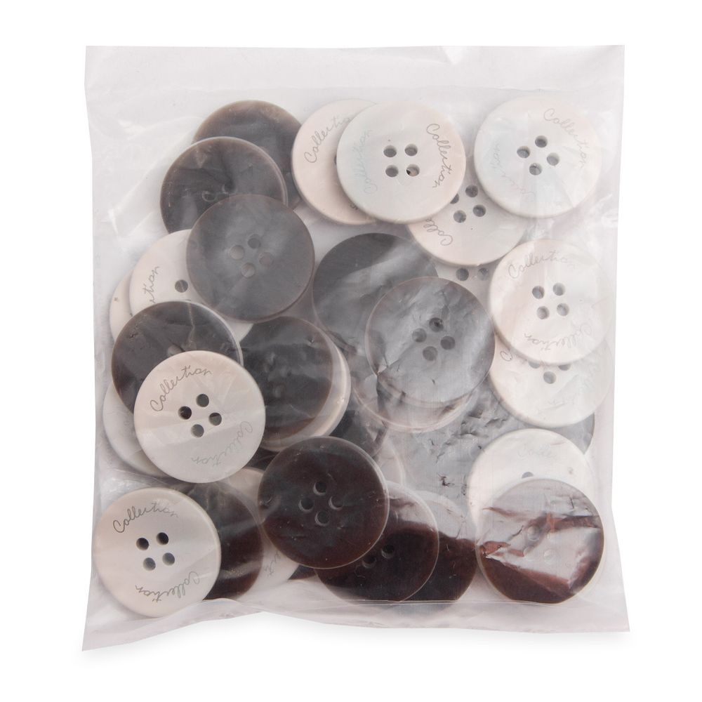 Пуговицы 4 прокола 36L (белый), 36 шт