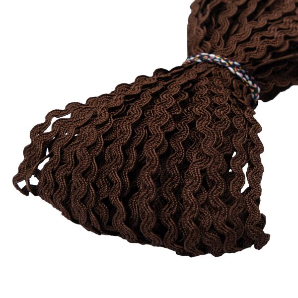 Тесьма вьюнчик 3 мм, 30 м, коричневый