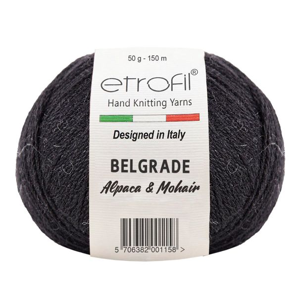 Пряжа Etrofil (Этрофил) Belgrade / уп.10 мот. по 50 г, 125м 91191 черный
