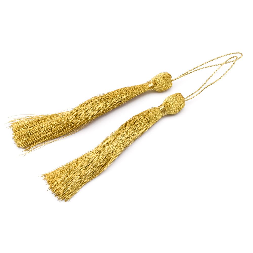 Кисти шторные 120.0 мм, метанит, золото, 5 шт