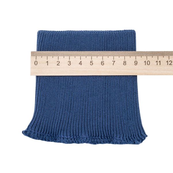 Манжеты трикотажные 9.0х9.5 см, 1 пара, средней плотности 14 кл, 1х1, 8102 синий