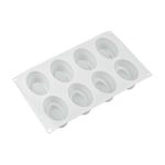 Форма силиконовая для пирожных 30х17.5х4.5 см, эллипс -8 ячеек, S-Chief SPC-0311