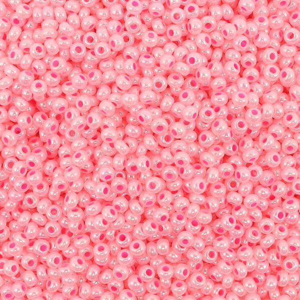 Бисер Preciosa полупрозрачный жемчужный с цв. центром 10/0 (2.3 мм), круг.отв, 50г, (37175)