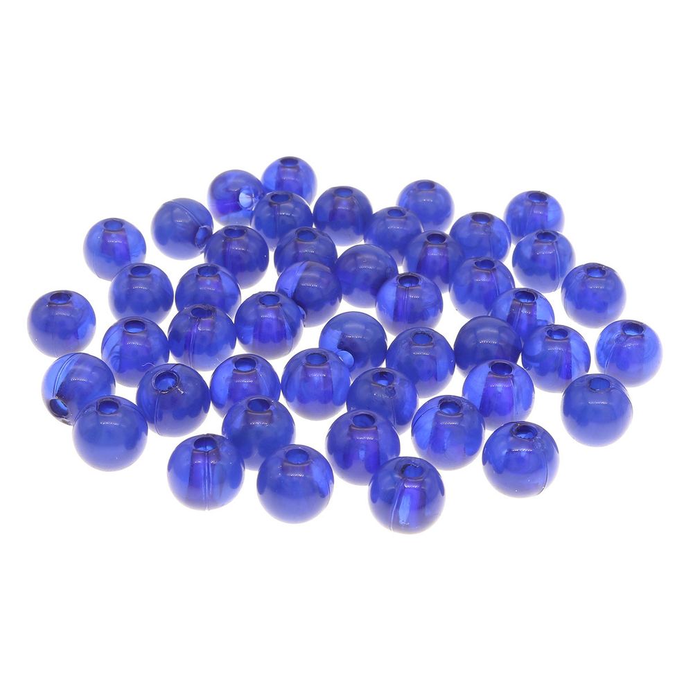 Бусины полупрозрачные пластик, 8 мм, 20гр, 70±4шт, Астра, AD060 ярко-синий