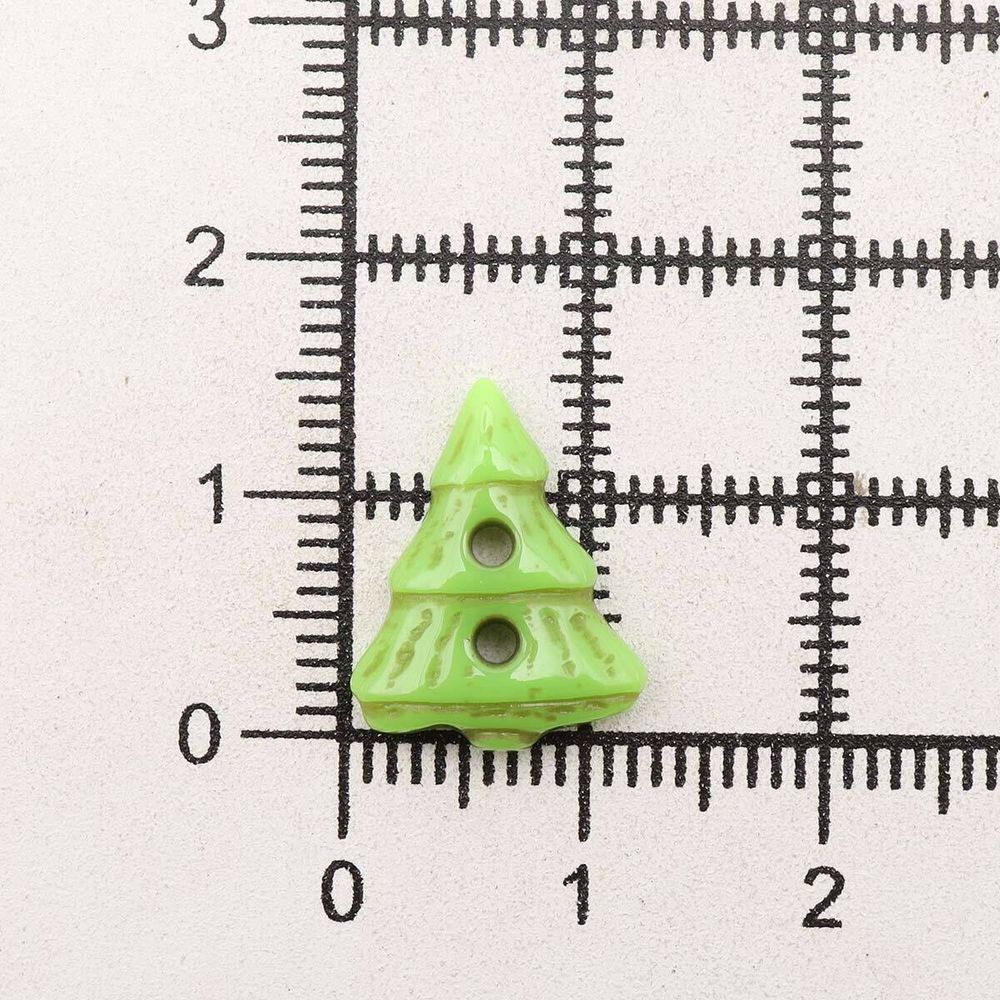 Пуговицы 2 прокола 26L=16мм Елочка, пластик, салатовый (св.зеленый), 50 шт