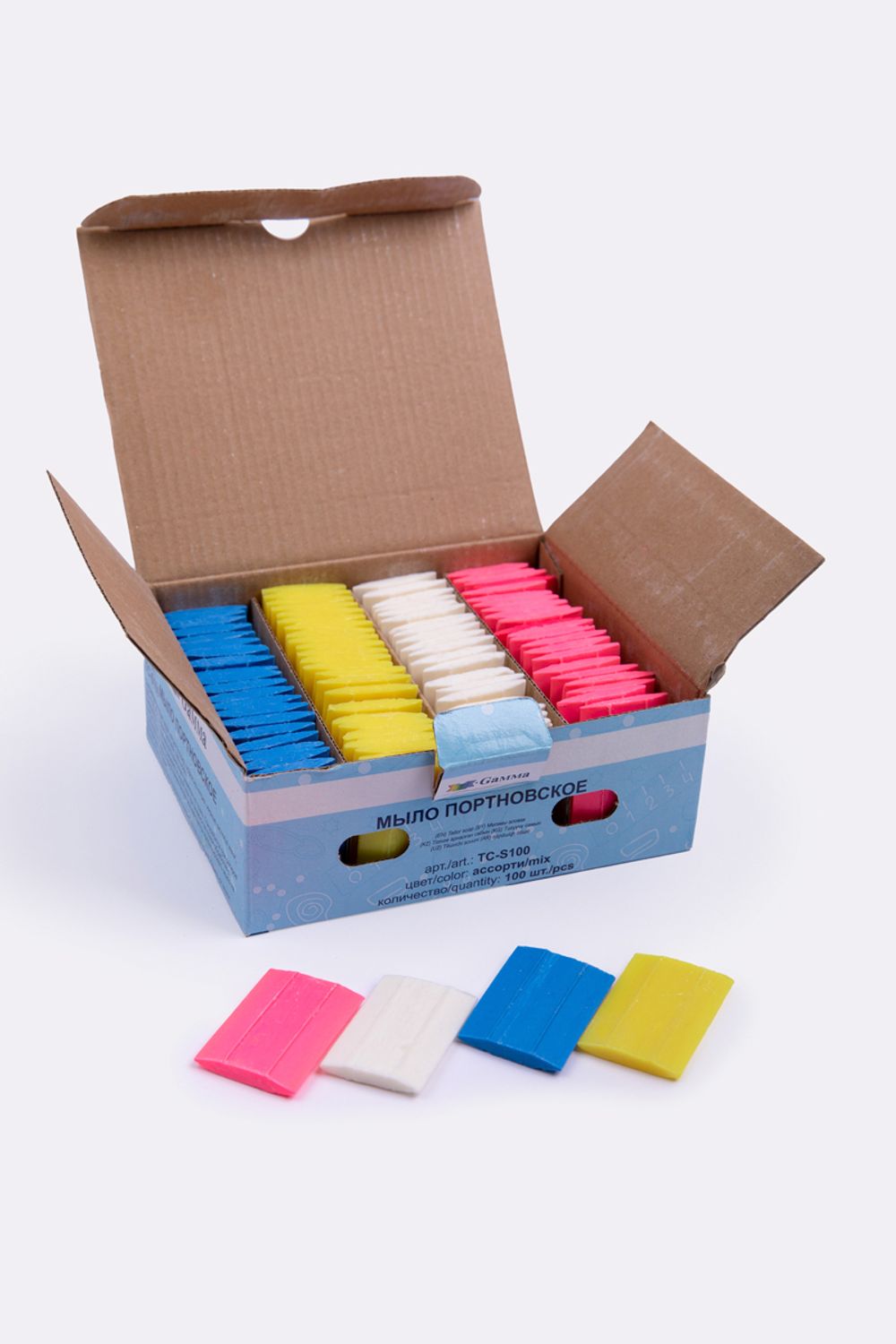 Мыло портновское, 100 шт, ассорти, Gamma TC-S100