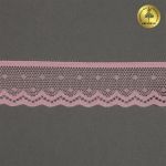 Кружево стрейч (эластичное) 25 мм / 5 метров, TBY.8028, цв.F134 розовый, 1385591