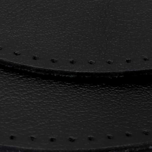 Заплатки пришивные из кожи, овал 8х10,9см с перфорацией, 2 шт, 100% кожа, 01 черный, 9124