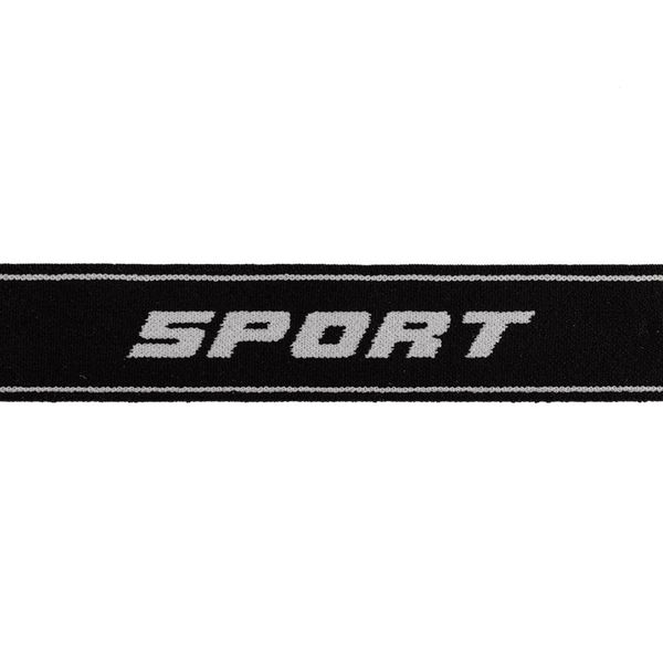 Резинка для мужских трусов и боксеров 30.0 мм / 20 метров, черный/белый спорт, Gamma р.9334