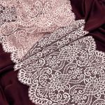 Кружево бельевое эластичное 240 мм / 25 м, 40992, цв.003 розовый, Kruzhevo