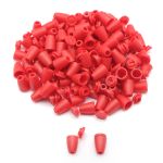 Наконечник для шнура пластик Колокол ⌀6/9 мм, 14х11 мм, ПП ярко-красный, 27106-Н, 100 шт