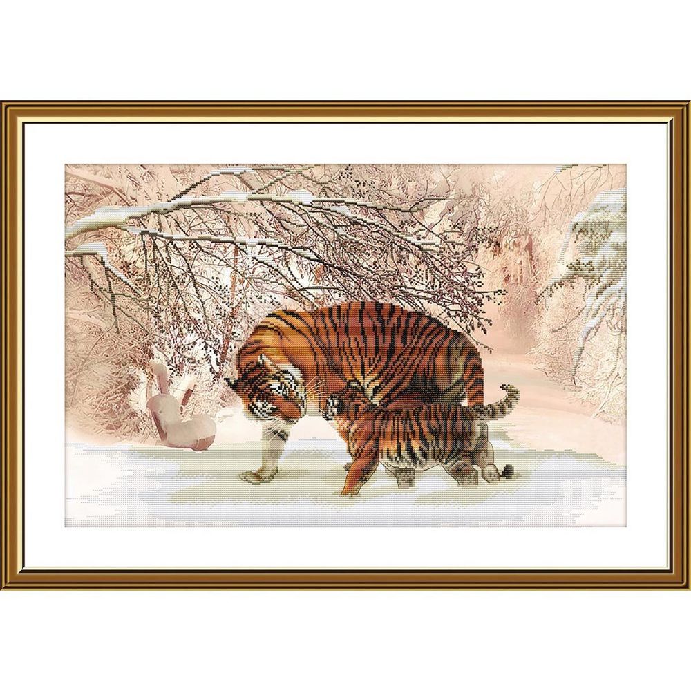 Набор для вышивания нитками Нова Слобода, Тигренок 28х44 см